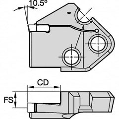 Kennametal - Right Hand Cut Indexable Grooving Cartridge - EG0600M06P04 Insert Style - Americas Tooling