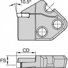 Kennametal - Right Hand Cut Indexable Grooving Cartridge - EG0600M06P04 Insert Style - Americas Tooling