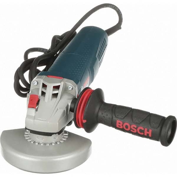 Bosch - 5" Wheel Diam, 11,500 RPM, Corded Angle & Disc Grinder - 5/8-11 Spindle, 120 Volts, 13 Amps - Americas Tooling