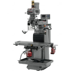 Jet - 54" Table Width x 12" Table Length, Electronic Variable Speed Control, 3 Phase Knee Milling Machine - R8 Spindle Taper, 5 hp - Americas Tooling