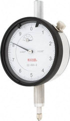 SPI - 0.05" Range, 0-10 Dial Reading, 0.0001" Graduation Dial Drop Indicator - 2.2" Dial, 0.01" Range per Revolution, 0.0007" Accuracy, Revolution Counter, Includes NIST Traceability Certification - Americas Tooling