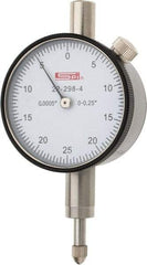 SPI - 1/4" Range, 0-25-0 Dial Reading, 0.0005" Graduation Dial Drop Indicator - 1.61" Dial, 0.05" Range per Revolution, 0.0005" Accuracy, Includes NIST Traceability Certification - Americas Tooling