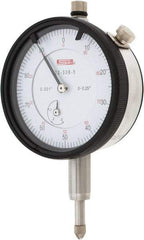 SPI - 1/4" Range, 0-100 Dial Reading, 0.001" Graduation Dial Drop Indicator - 2.2" Dial, 0.1" Range per Revolution, 0.002" Accuracy, Revolution Counter, Includes NIST Traceability Certification - Americas Tooling