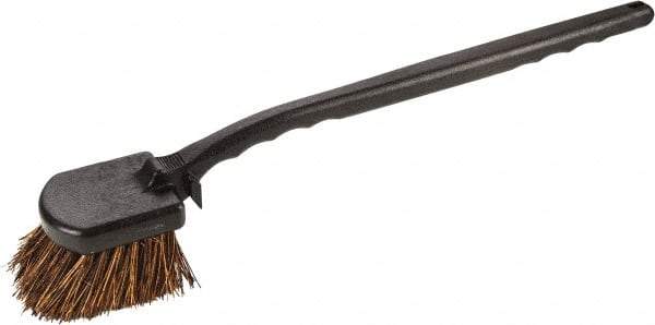 Harper Brush - 2-1/4" Bristle Length, Palmyra Utility Scrub Brush - 3-1/2" x 3-1/2" Long x 3" Wide Head, 20" OAL, Easy Grip Handle, Black, Polypropylene Block - Americas Tooling