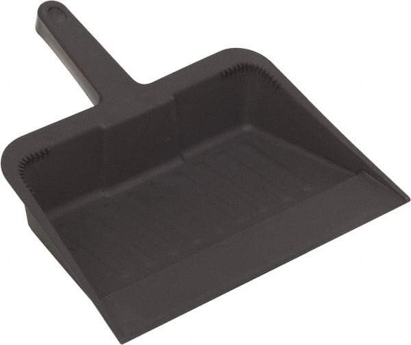 Harper Brush - 12" Wide x 7" Deep x 5" High Handheld Dustpan - Plastic Body, 5" Handle, Black - Americas Tooling