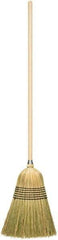 Harper Brush - 56" OAL Corn Bristle Broom - 39" Long Wood Handle, 17" Bristle Length, 14" Wide - Americas Tooling