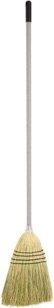 Harper Brush - 53-1/2" OAL Corn Blend Bristle Broom - 39" Long Metal Handle, 14-1/2" Bristle Length, 10" Wide - Americas Tooling