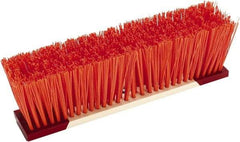 Harper Brush - 16" Rough Surface Synthetic Push Broom - 4" Bristle Length, Wood Block, Bolt-On Handle Connection, Handle Sold Separately - Americas Tooling