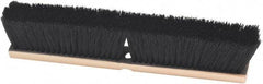 Harper Brush - 24" Smooth Surface Horsehair Push Broom - 3" Bristle Length, Wood Block, Threaded Handle Connection, Handle Sold Separately - Americas Tooling