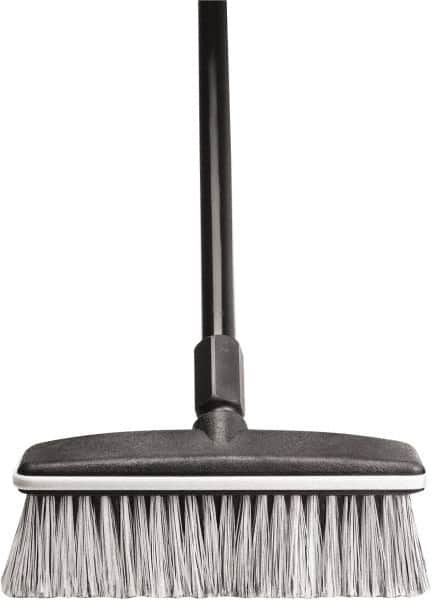 Harper Brush - 10" OAL, Vehicle Wash Brush - Black Flagged Plastic Bristles, 22-1/4" Trim Length, 54" Handle - Americas Tooling