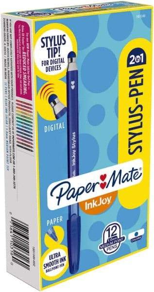 Paper Mate - 1mm Ball Point Ball Point Pen with Stylus - Blue - Americas Tooling