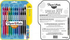 Paper Mate - 1mm Ball Point Retractable Ball Point Pen - Pink, Red, Orange, Green, Turquoise, Blue, Purple & Black - Americas Tooling