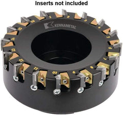 Kennametal - 16 Inserts, 125mm Cut Diam, 40mm Arbor Diam, 4.6mm Max Depth of Cut, Indexable Square-Shoulder Face Mill - 0° Lead Angle, 63mm High, KSDR100031E1W4S Insert Compatibility, Series KBDM - Americas Tooling