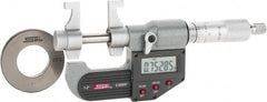 SPI - 1 to 2" Range, 0.00005" Resolution, Ratchet Stop Thimble, Electronic Inside & Tubular Micrometer - Americas Tooling