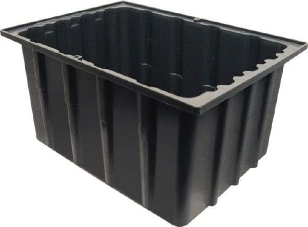 Made in USA - 17-1/4" Deep, Gray Polypropylene Stack & Nest Bin - 11-1/2" High x 23" Wide x 17-1/4" Long - Americas Tooling