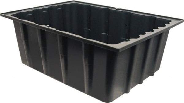 Made in USA - 17-1/4" Deep, Gray Polypropylene Stack & Nest Bin - 8-1/2" High x 23" Wide x 17-1/4" Long - Americas Tooling