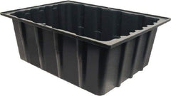 Made in USA - 17-1/4" Deep, Gray Polypropylene Stack & Nest Bin - 8-1/2" High x 23" Wide x 17-1/4" Long - Americas Tooling