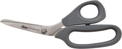 Clauss - 2-1/2" LOC, 8" OAL Stainless Steel High Leverage Scissors - Ambidextrous, Full Serrated, Glass-Filled Nylon Bent Handle, For Cutting, Kevlar - Americas Tooling