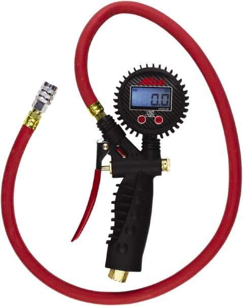 Milton - 0 to 255 psi Digital Kwik Grip Safety Tire Pressure Gauge - AAA Battery, 36' Hose Length - Americas Tooling