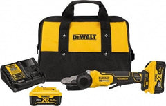 DeWALT - 5" Wheel Diam, 9,000 RPM, Cordless Angle & Disc Grinder - 5/8-11 Spindle, 20 Volts - Americas Tooling