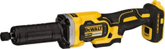 DeWALT - 1/4" Collet, 25,000 RPM, Straight Handle Cordless Angle & Disc Grinder - 20 Volts - Americas Tooling