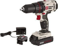 Porter-Cable - 20 Volt 1/2" Chuck Mid-Handle Cordless Drill - 0-350 & 0-1500 RPM, Keyless Chuck, Reversible, 1 Lithium-Ion Battery Included - Americas Tooling