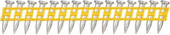 DeWALT - 9 Gauge 0.145" Shank Diam 3/4" Long Concrete Nails for Power Nailers - Steel, Zinc Finish, Smooth Shank, Angled Stick Plastic Collation, Round Head - Americas Tooling