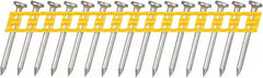 DeWALT - 13 Gauge 0.102" Shank Diam 1-1/4" Long Concrete Nails for Power Nailers - Steel, Zinc Finish, Smooth Shank, Angled Stick Plastic Collation, Round Head - Americas Tooling