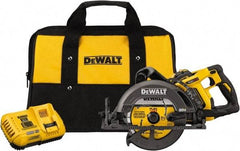 DeWALT - 60 Volt, 7-1/4" Blade, Cordless Circular Saw - 5,800 RPM, 1 Lithium-Ion Battery Included - Americas Tooling