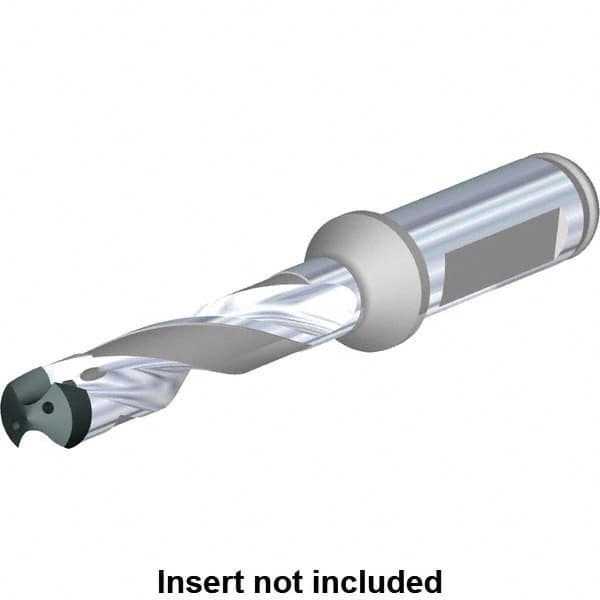 Kennametal - Series KenTIP FS, Head Connection W, 5xD, 25mm Shank Diam, Drill Body - 56mm Drill Body Length to Flange, KTFS Toolholder, 18mm Nose Diam, 181mm OAL, 181mm Drill Body Length, 107mm Flute Length, Flatted Straight Shank, Through Coolant - Americas Tooling