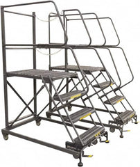 Ballymore - 96" 6 Step Single Entry Work Platform - Rolling Work Platform, 800 Lb Capacity, 60" Platform Height, 33" Base Width x 95" Base Depth, Grip Strut - Americas Tooling