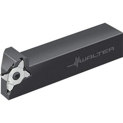 Walter - 6mm Max Depth of Cut, Indexable Grooving Tool Holder - 16mm Shank Height, 16mm Shank Width, 120mm OAL - Americas Tooling