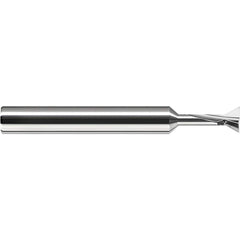 Harvey Tool - 20° 1/8" Cut Diam, 1/8" Cut Width, Solid Carbide Dovetail Cutter - Exact Industrial Supply