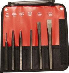 Mayhew - 6 Piece, 9/32 to 5/32", Pin & Pilot Punch Set - Hex Shank, Steel, Comes in Kit Bag - Americas Tooling