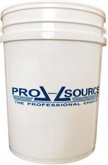 PRO-SOURCE - 5 Gal, 14.5669" High, High-Density Polyethylene Round White Single Pail - Handle Included, 11-7/16" Top Length x 11.46" Top Width x 11.46" Top Diam - Americas Tooling