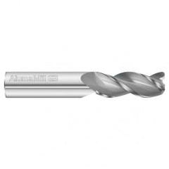 3/16 Dia. x 2 Overall Length 3-Flute .030 C/R Solid Carbide SE End Mill-Round Shank-Center Cut-Uncoated - Americas Tooling