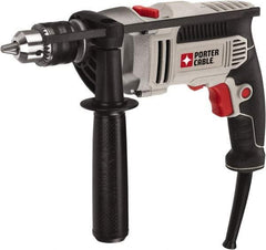 Porter-Cable - 120 Volt 1/2" Keyed Chuck Electric Hammer Drill - 0 to 57,000 BPM, 0 to 3,100 RPM, Reversible - Americas Tooling