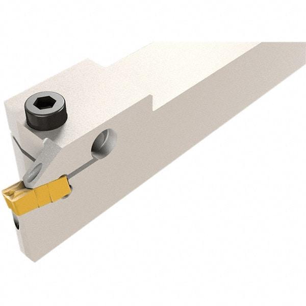 Iscar - GHD, External, Left Hand, 12mm Max Depth of Cut, 5 to 6.4mm Groove Width, Indexable Grooving Tool Holder - GI.., TIP Insert Compatibility, 25mm Shank Height, 25mm Shank Width, 140mm OAL, Through Coolant - Americas Tooling