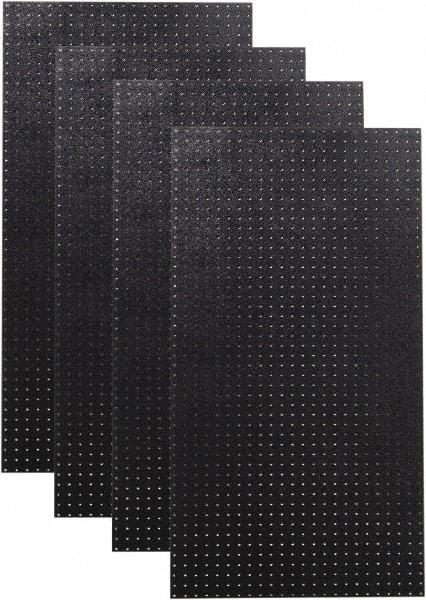 Triton - 24" Wide x 48" High Peg Board Storage Board - 4 Panels, Polyethylene, Black - Americas Tooling