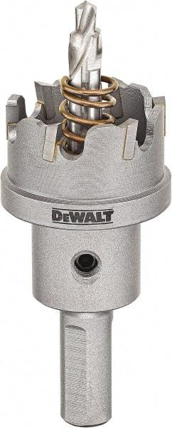 DeWALT - 2-1/8" Diam, 1/4" Cutting Depth, Hole Saw - Carbide-Tipped Saw, Toothed Edge - Americas Tooling