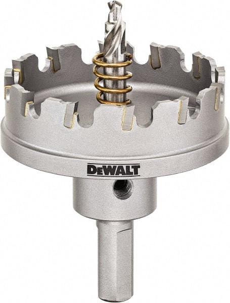 DeWALT - 2-1/4" Diam, 1/4" Cutting Depth, Hole Saw - Carbide-Tipped Saw, Toothed Edge - Americas Tooling