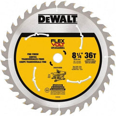 DeWALT - 8-1/4" Diam, 15.88mm Arbor Hole Diam, 36 Tooth Wet & Dry Cut Saw Blade - Steel, Smooth Action, Standard Round Arbor - Americas Tooling