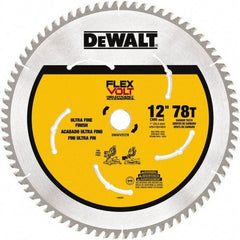 DeWALT - 12" Diam, 1" Arbor Hole Diam, 78 Tooth Wet & Dry Cut Saw Blade - Steel, Smooth Action, Standard Round Arbor - Americas Tooling