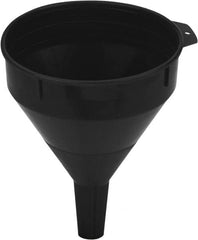 lumax - 64 oz Capacity Plastic Funnel - 6-1/2" Mouth OD, 1" Tip OD, 2-1/2" Straight Spout, Black - Americas Tooling