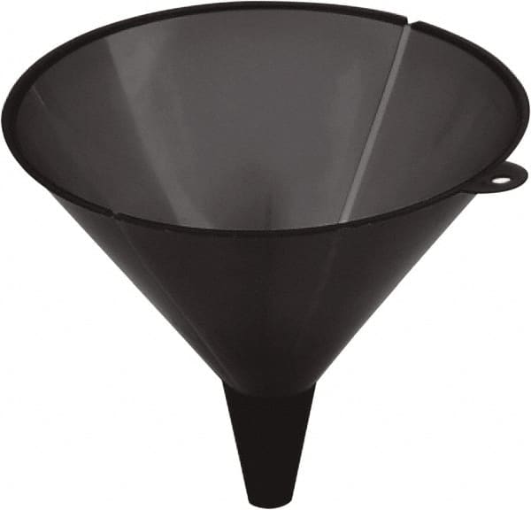 lumax - 48 oz Capacity Plastic Funnel - 8" Mouth OD, 3/4" Tip OD, 2-1/4" Straight Spout, Black - Americas Tooling