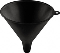 lumax - 16 oz Capacity Plastic Funnel - 5-1/4" Mouth OD, 3/4" Tip OD, 1-1/4" Straight Spout, Black - Americas Tooling