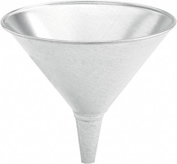 lumax - 32 oz Capacity Steel Funnel - 6-1/2" Mouth OD, 3/4" Tip OD, 2-1/2" Straight Spout, Silver - Americas Tooling