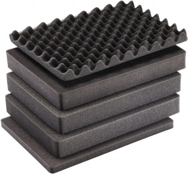 Pelican Products, Inc. - Tool Box Foam Foam Set - 13-1/4" Wide x 7-1/8" Deep x 19-3/4" High, Black, For Pelican Case 1557 - Americas Tooling