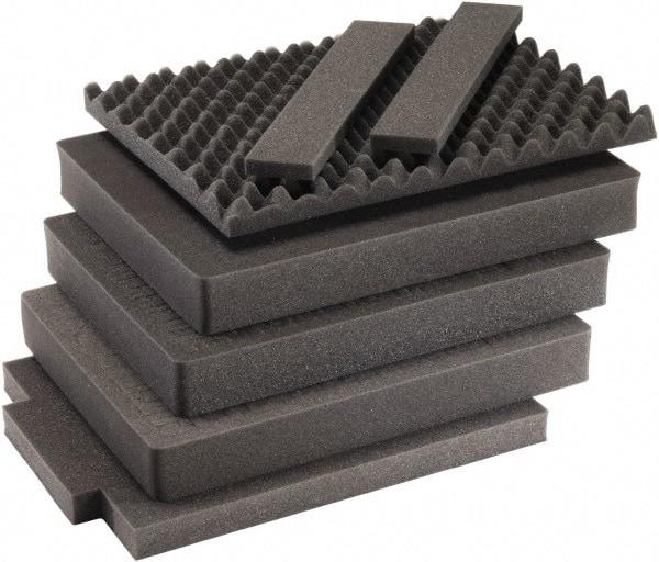 Pelican Products, Inc. - Tool Box Foam Foam Set - 13-1/4" Wide x 7-1/8" Deep x 19-3/4" High, Black, For Pelican Case 1607 - Americas Tooling