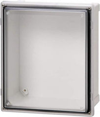 Fibox - Polycarbonate Standard Enclosure Hinge Cover - NEMA 4, 4X, 6, 6P, 12, 13, 12" Wide x 14" High x 7" Deep, Impact, Moisture & Corrosion Resistant, Dirt-tight & Dust-tight - Americas Tooling